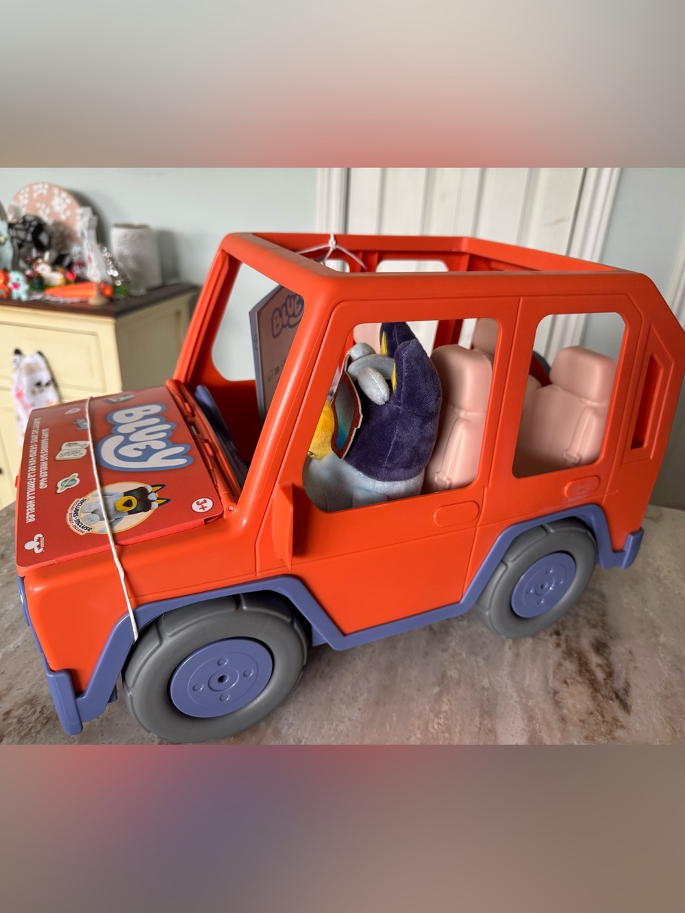Large Bluey Car and stuffy